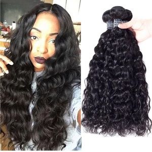 Amella Hair 100% human hair bundles 8A Grade Uprocessed Brazilian Water Wave